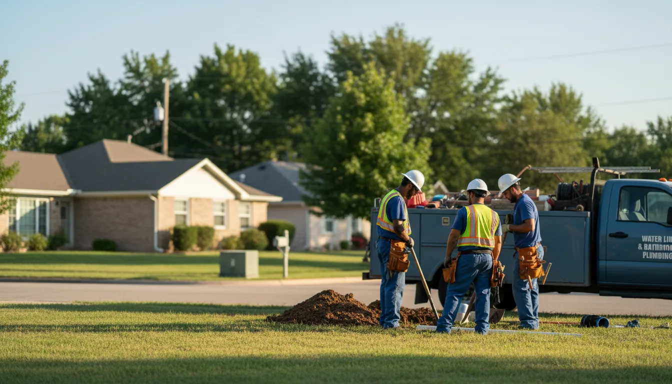 Residential water line and bathroom plumbing service in Paradise, PA